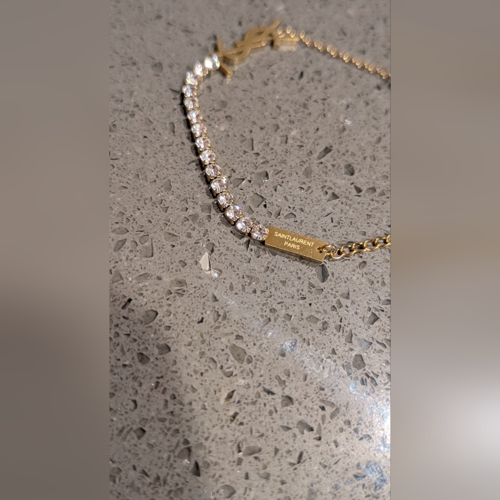 Gold Stainless Steel Yves Saint Laurent Women's Bracelet - Picture 6 of 12